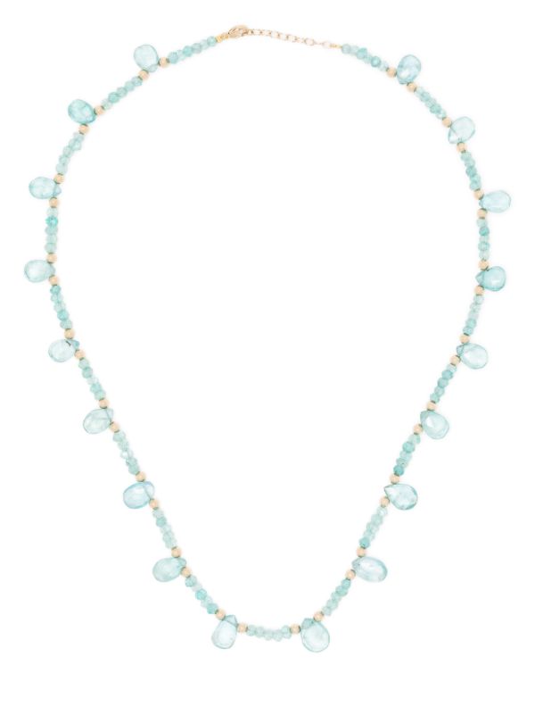 JIA JIA 14K yellow gold Arizona quartz and apatite necklace | Browns Fine Necklaces