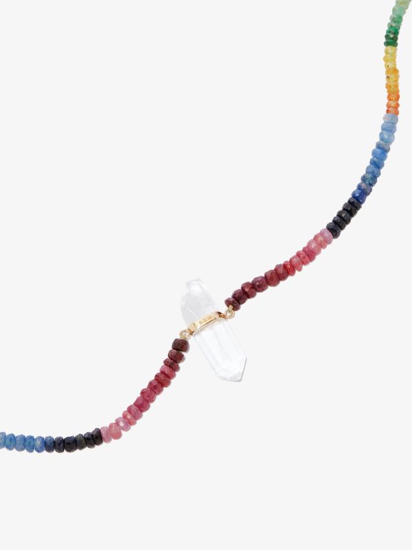 JIA JIA 14K Yellow Gold Dark Rainbow Beaded Quartz Necklace | Browns Fine Necklaces