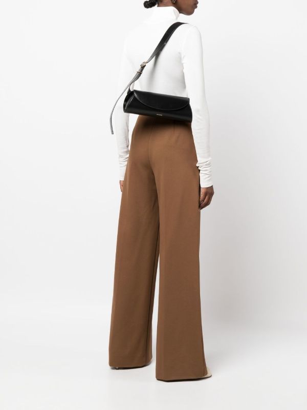 Jil Sander Black Cannolo Small Leather Shoulder Bag | Browns Shoulder Bags