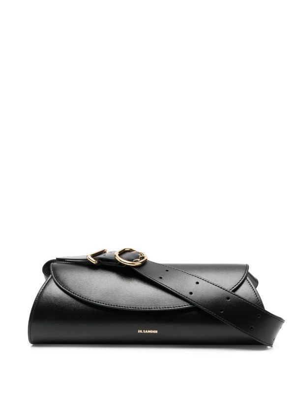Jil Sander Black Cannolo Small Leather Shoulder Bag | Browns Shoulder Bags