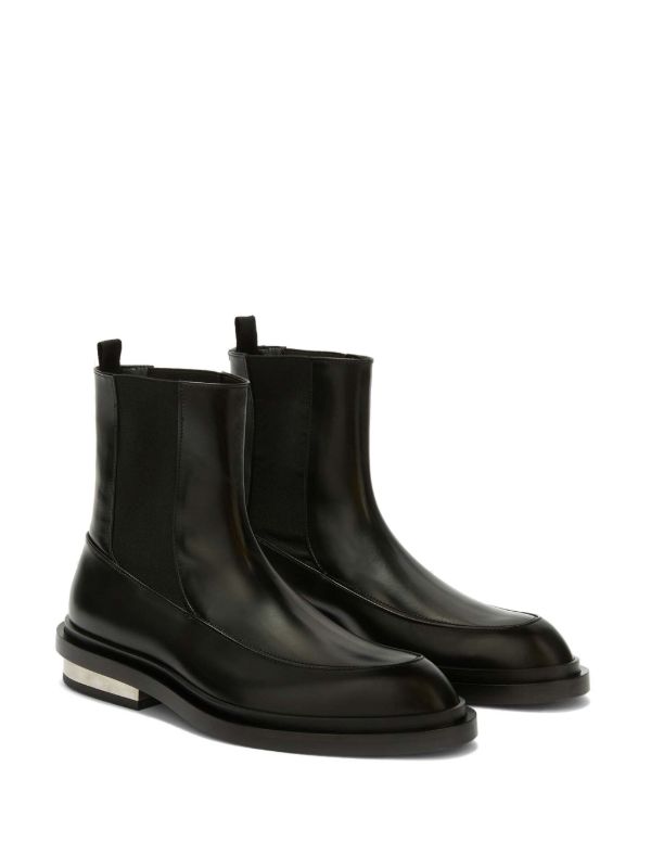 Jil Sander Black Leather Ankle Boots | Browns Boots