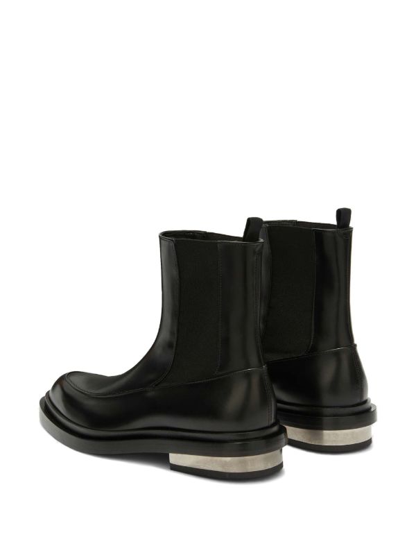 Jil Sander Black Leather Ankle Boots | Browns Boots