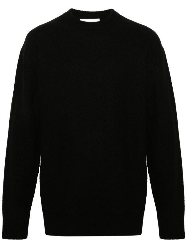 Jil Sander Black Mock-Neck Wool Sweater | Browns Knitted Sweaters