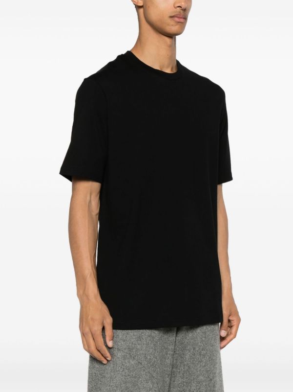Jil Sander Black Slogan-Print Cotton T-shirt | Browns T-Shirts