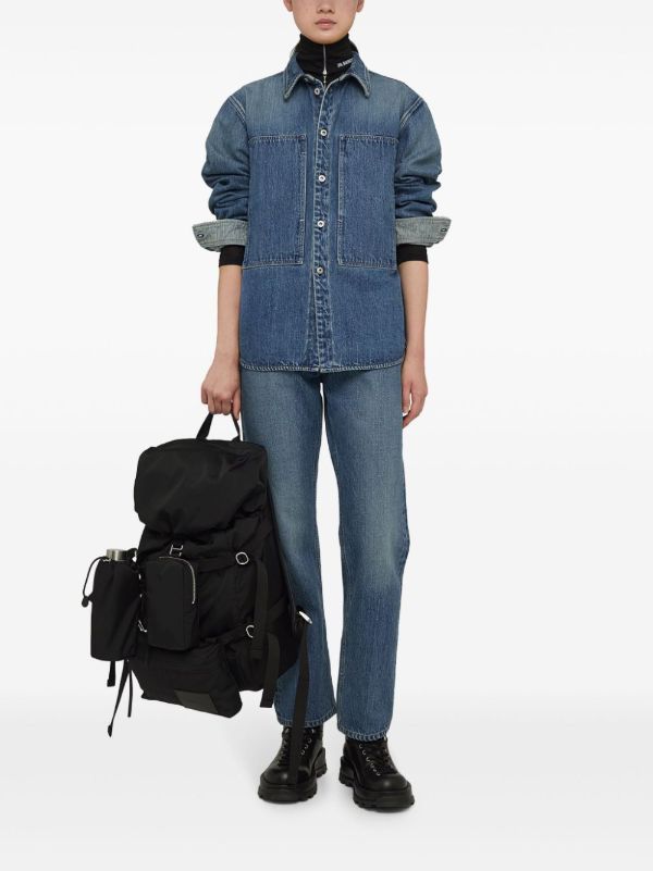 Jil Sander Blue Mid-Rise Straight Jeans | Browns Straight-Leg Jeans