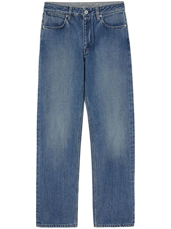 Jil Sander Blue Mid-Rise Straight Jeans | Browns Straight-Leg Jeans