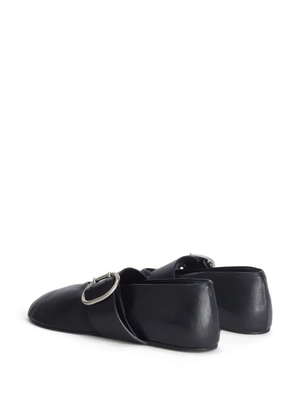 Jil Sander Buckled Ballet Pumps | Browns Ballerina Shoes