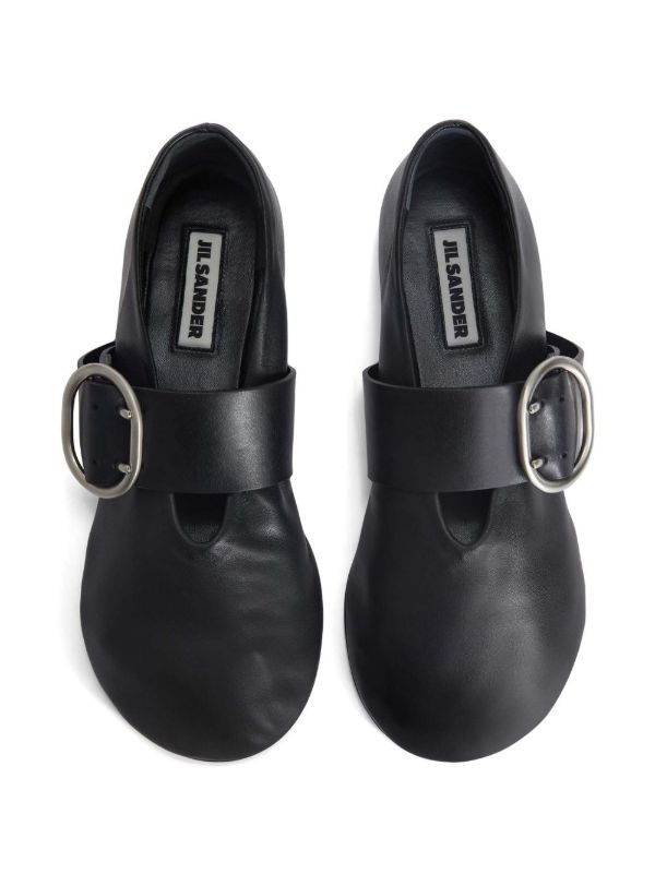 Jil Sander Buckled Ballet Pumps | Browns Ballerina Shoes