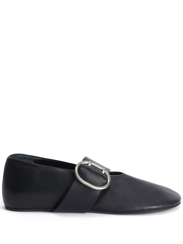 Jil Sander Buckled Ballet Pumps | Browns Ballerina Shoes