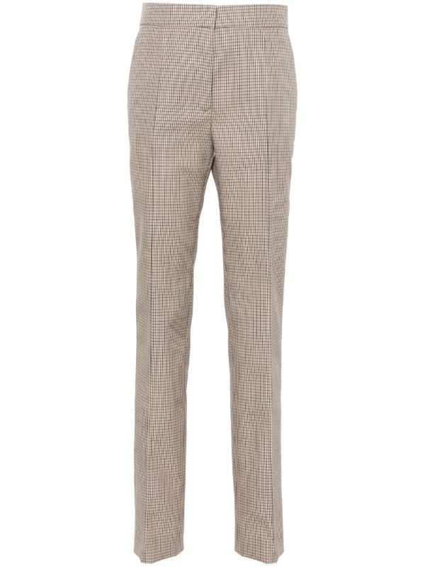 Jil Sander checked tailored trousers | Browns Tailored Pants