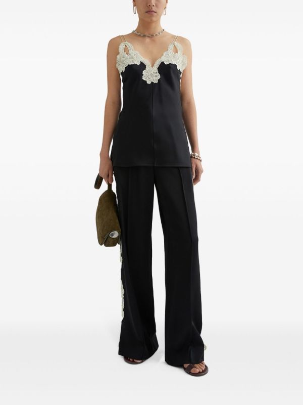 Jil Sander Floral-Embroidered Top | Browns Vests & Tank Tops