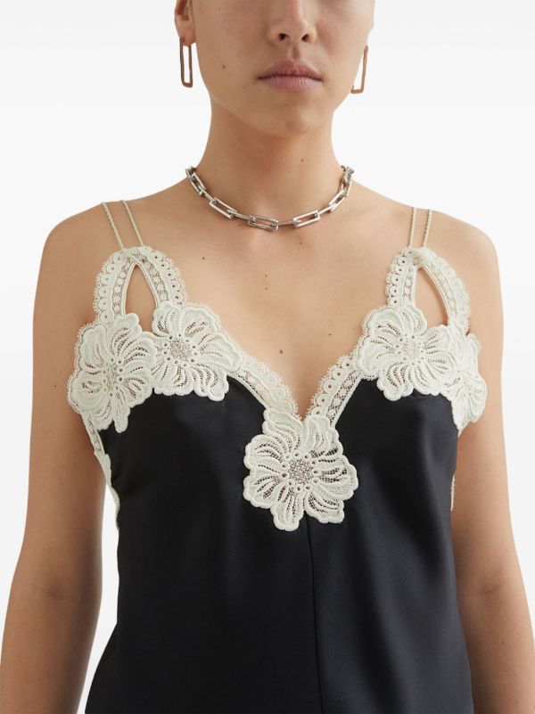 Jil Sander Floral-Embroidered Top | Browns Vests & Tank Tops