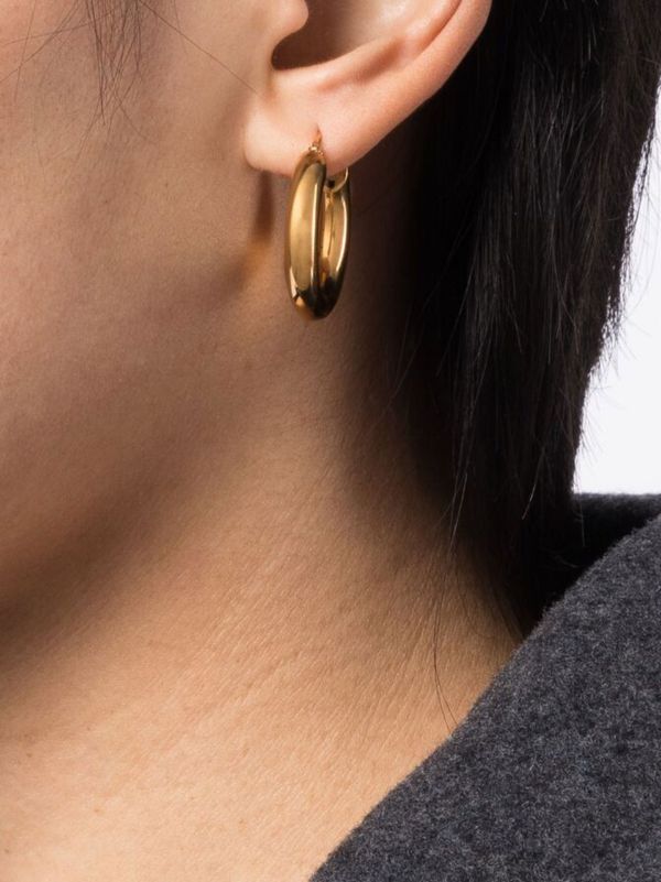 Jil Sander Gold-tone Classic Hoop Earrings | Browns Earrings