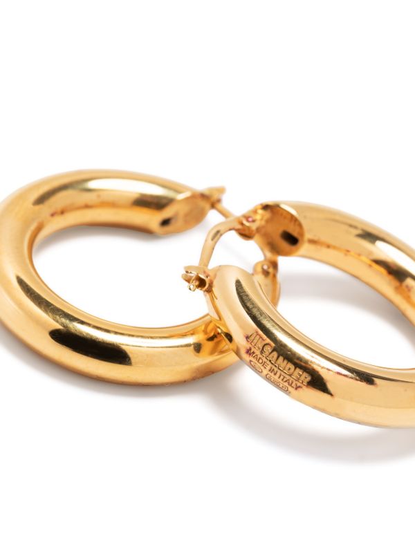 Jil Sander Gold-tone Classic Hoop Earrings | Browns Earrings