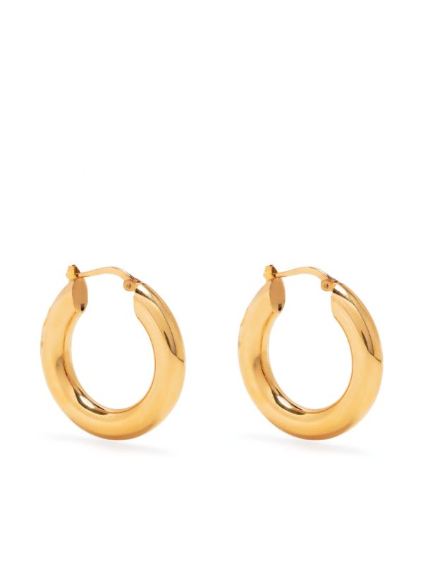 Jil Sander gold-tone classic hoop earrings | Browns Earrings