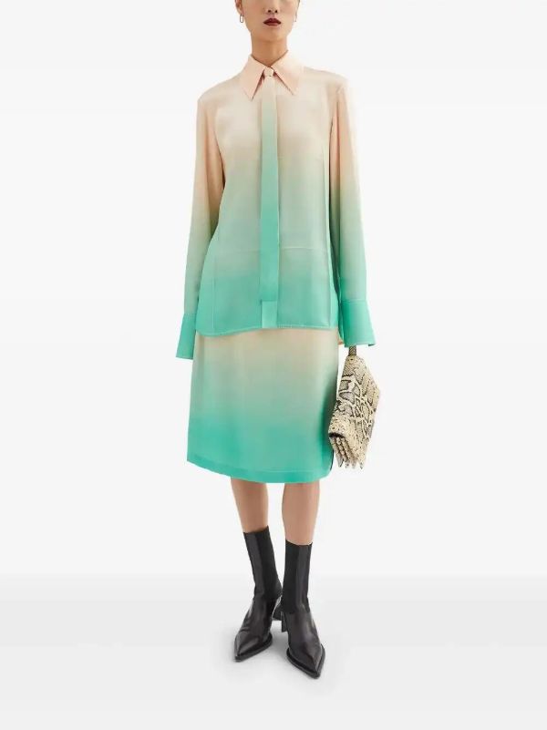 Jil Sander Gradient-effect Skirt | Browns Straight Skirts