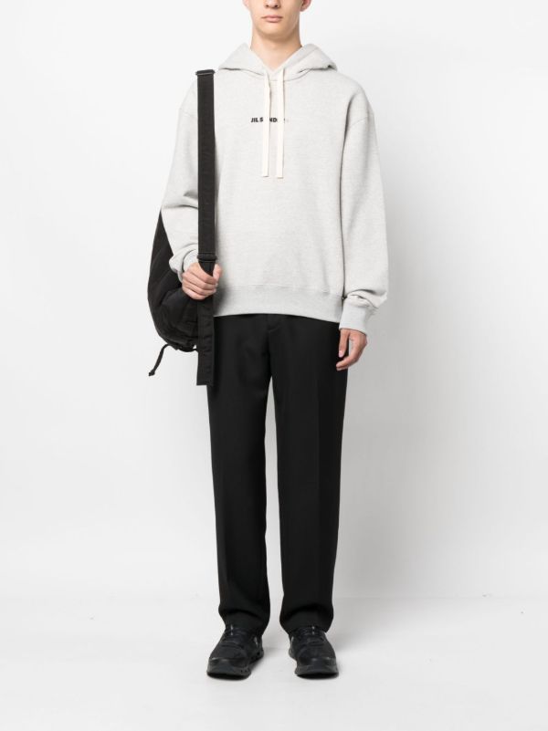 Jil Sander Logo-print Cotton Hoodie | Browns Hoodies