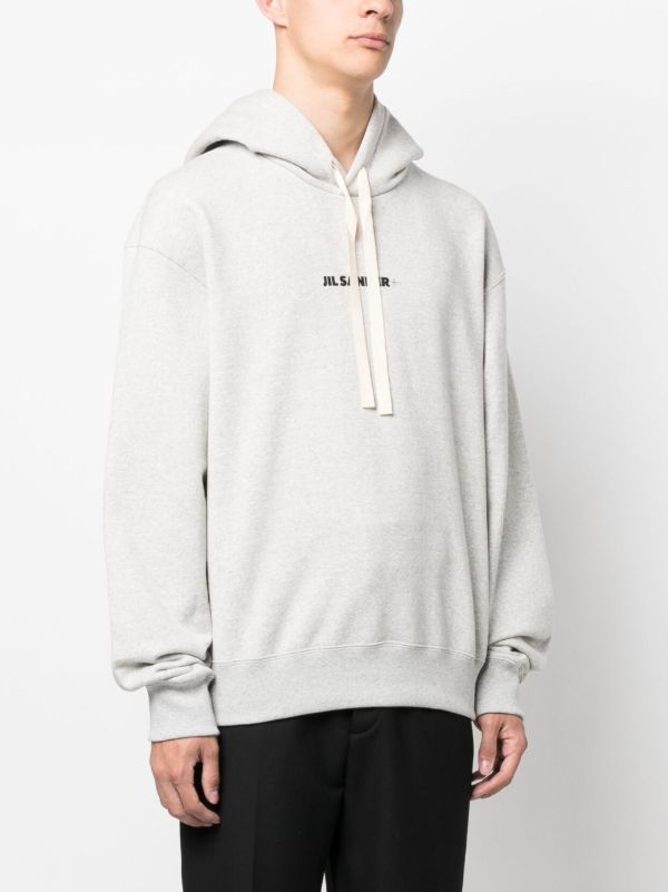 Jil Sander Logo-print Cotton Hoodie | Browns Hoodies