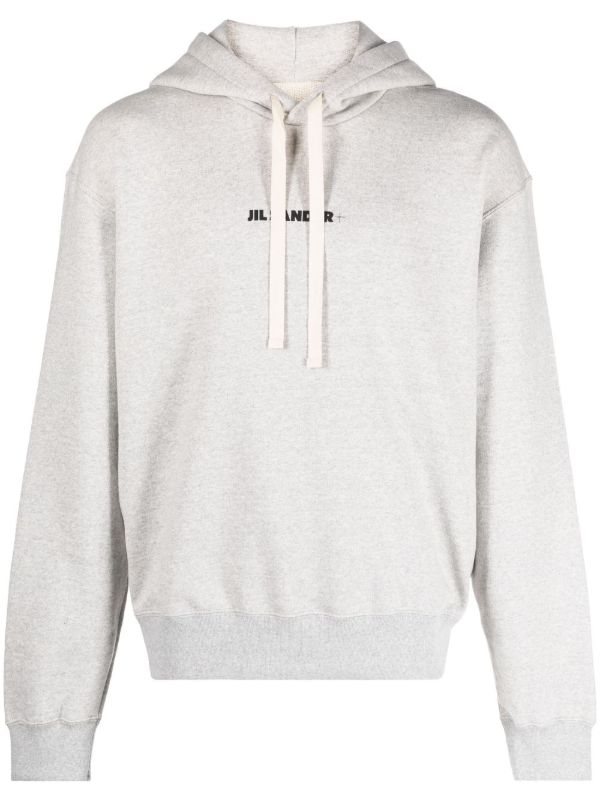 Jil Sander logo-print cotton hoodie | Browns Hoodies