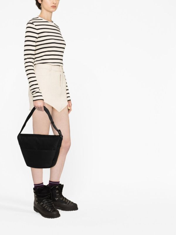 Jil Sander Neutral Striped Cotton Top | Browns Knitted Tops