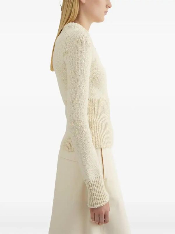 Jil Sander Neutrals Zip-Up Cardigan | Browns Cardigans
