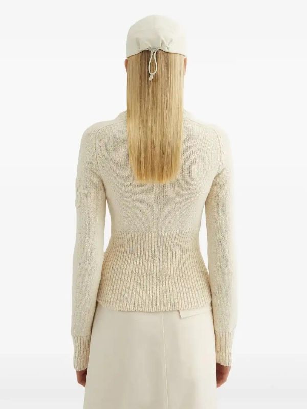 Jil Sander Neutrals Zip-Up Cardigan | Browns Cardigans
