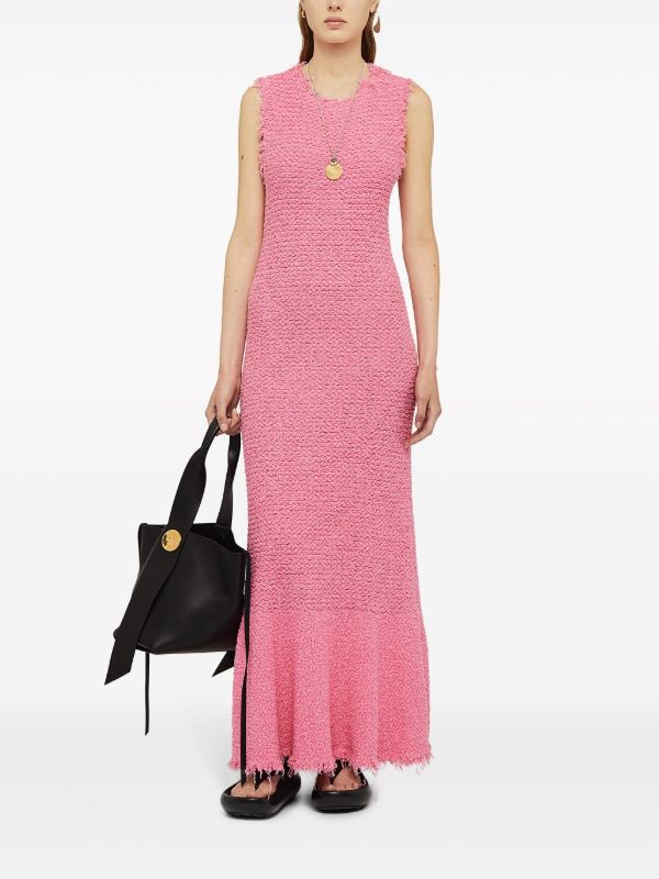 Jil Sander Pink Embroidered Sleeveless Maxi Dress | Browns Day Dresses