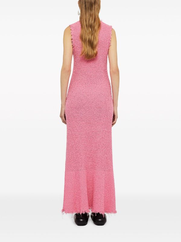 Jil Sander Pink Embroidered Sleeveless Maxi Dress | Browns Day Dresses