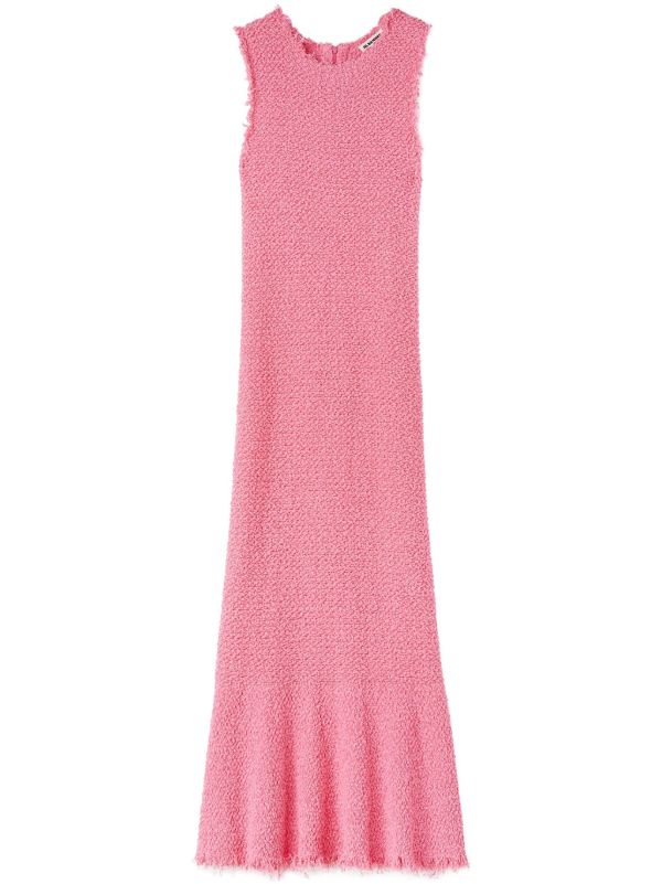 Jil Sander Pink Embroidered Sleeveless Maxi Dress | Browns Day Dresses