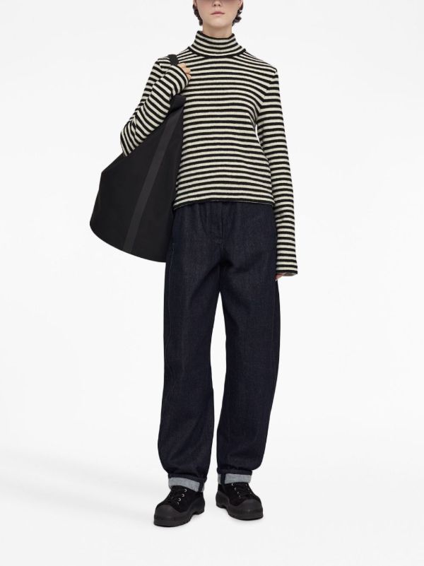 Jil Sander Striped Sweater | Browns Knitted Sweaters