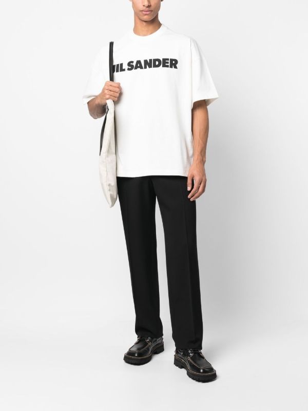Jil Sander White Logo Cotton T-shirt | Browns T-Shirts