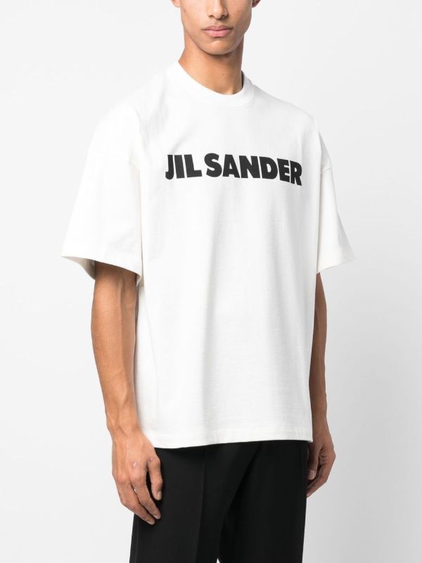 Jil Sander White Logo Cotton T-shirt | Browns T-Shirts