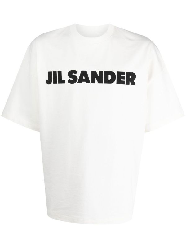 Jil Sander White Logo Cotton T-shirt | Browns T-Shirts