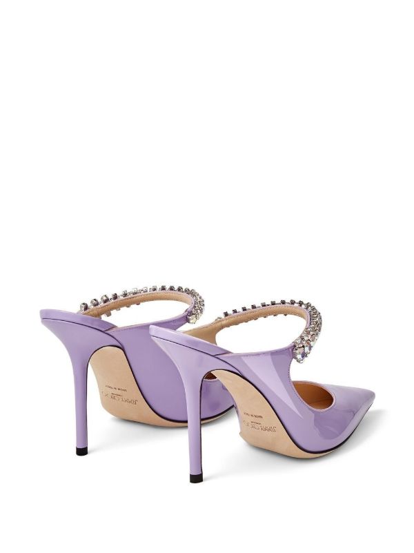 Jimmy Choo Purple Bing 100 Patent Leather Pumps | Browns Mules