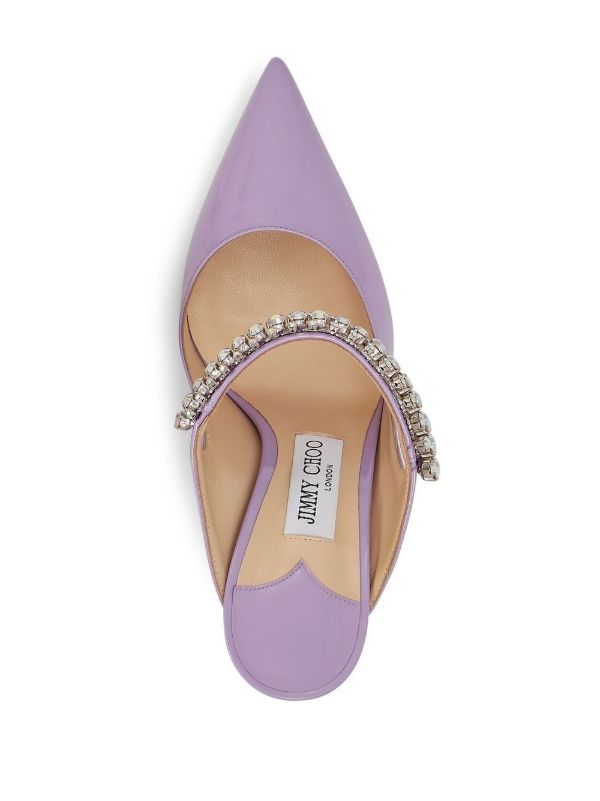 Jimmy Choo Purple Bing 100 Patent Leather Pumps | Browns Mules