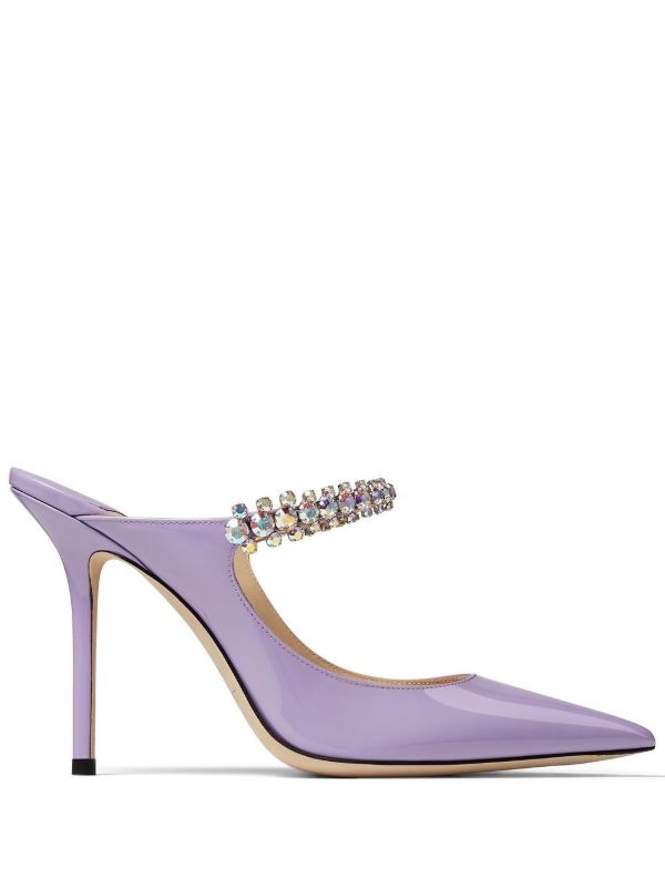 Jimmy Choo Purple Bing 100 Patent Leather Pumps | Browns Mules