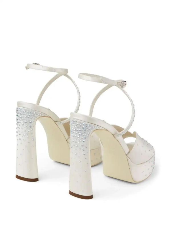 Jimmy Choo White 125mm Karli Sandals | Browns Sandals