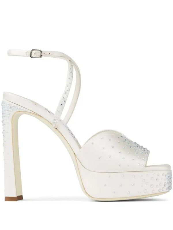 Jimmy Choo White 125mm Karli Sandals | Browns Sandals