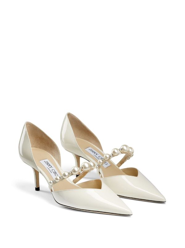 Jimmy Choo White 65mm Aurelie Pumps | Browns Pumps