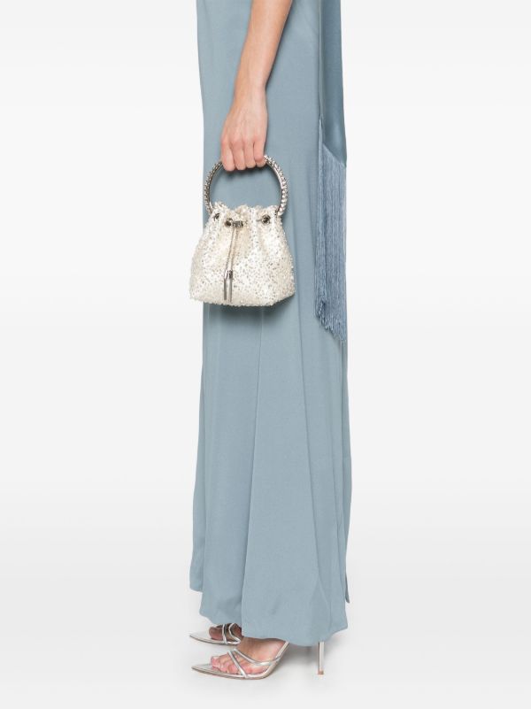 Jimmy Choo White Bon Bon Bucket Bag | Browns Bucket Bags