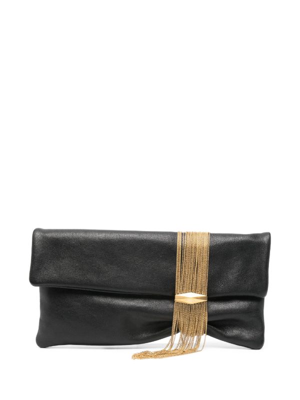 Jimmy Choo Zandra chain-embellished clutch bag | Browns Clutch Bags