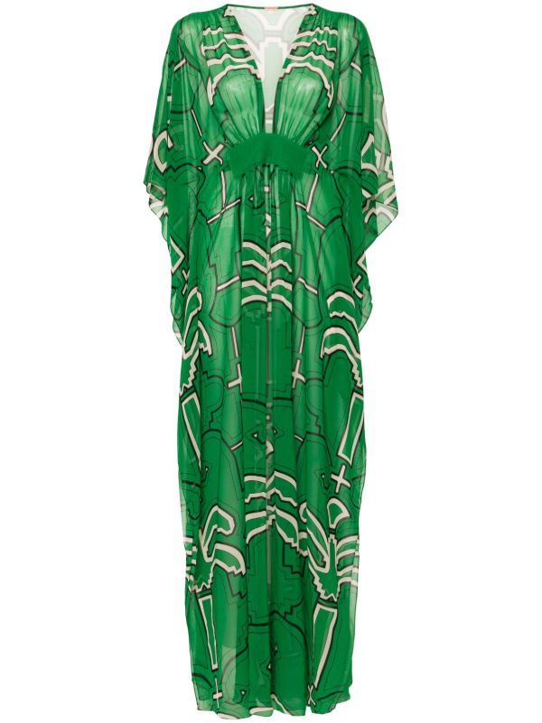 Johanna Ortiz green Secret Garden dress | Browns Day Dresses