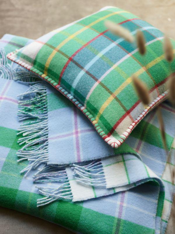 Johnstons Of Elgin Checked Wool Cushion | Browns Cushions