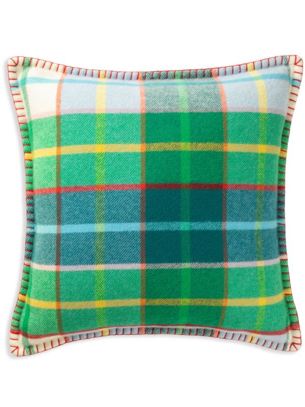 Johnstons of Elgin checked wool cushion | Browns Cushions