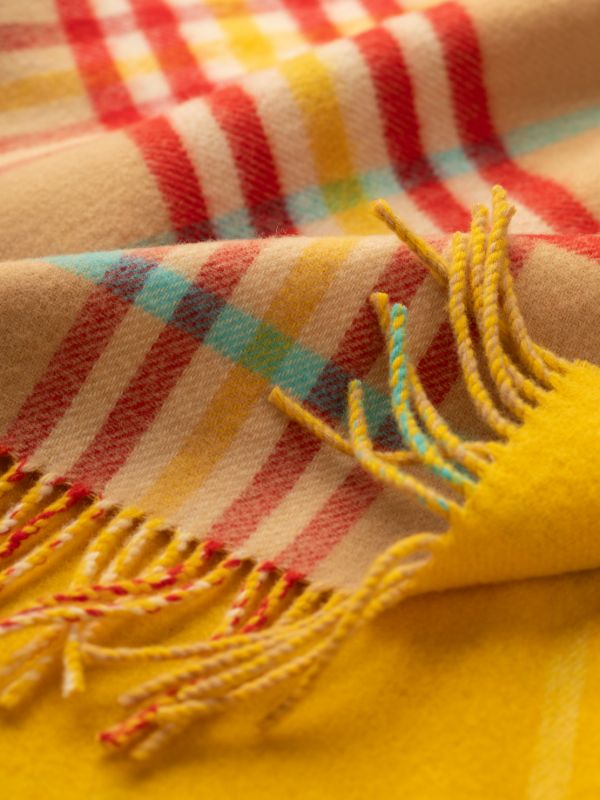 Johnstons Of Elgin Reversible Wool Throw | Browns Blankets & Throws
