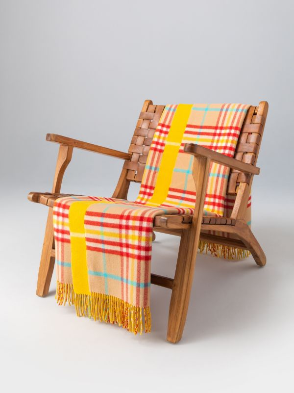 Johnstons Of Elgin Reversible Wool Throw | Browns Blankets & Throws