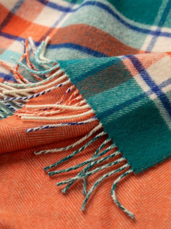 Johnstons Of Elgin Reversible Wool Throw | Browns Blankets & Throws