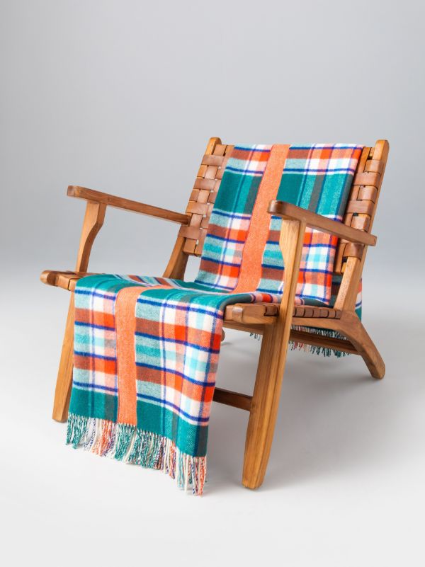 Johnstons Of Elgin Reversible Wool Throw | Browns Blankets & Throws