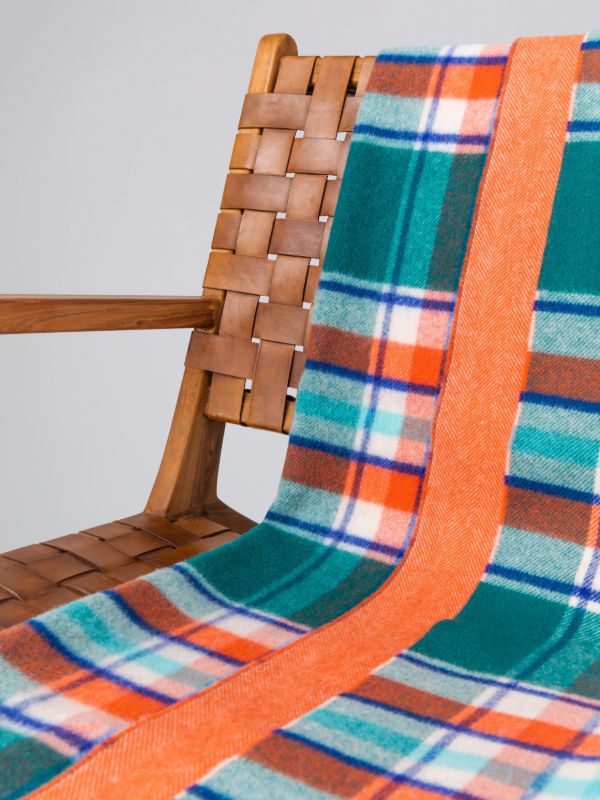 Johnstons Of Elgin Reversible Wool Throw | Browns Blankets & Throws
