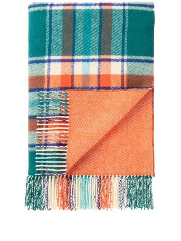 Johnstons of Elgin reversible wool throw | Browns Blankets & Throws